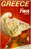 GREECE - FLY TWA JETS - UP UP AND AWAY