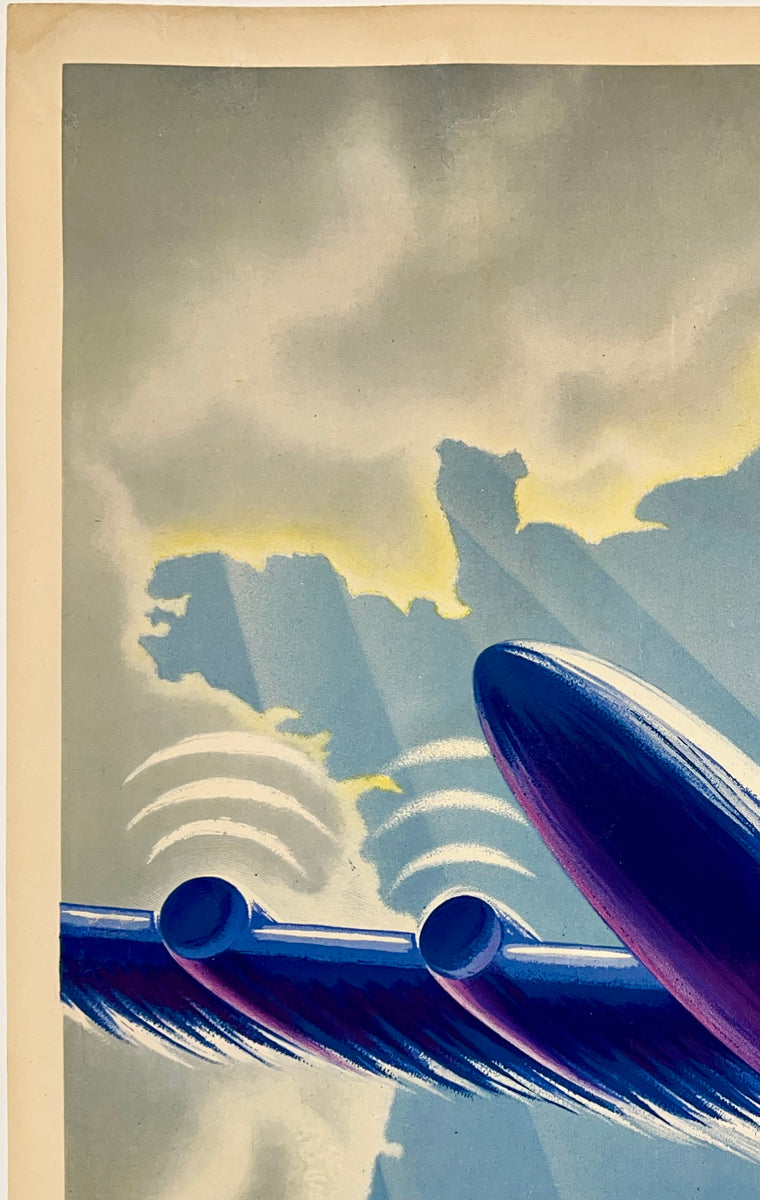 AIR FRANCE Poster - TOWARDS NEW SKIES – CHICAGO VINTAGE POSTERS