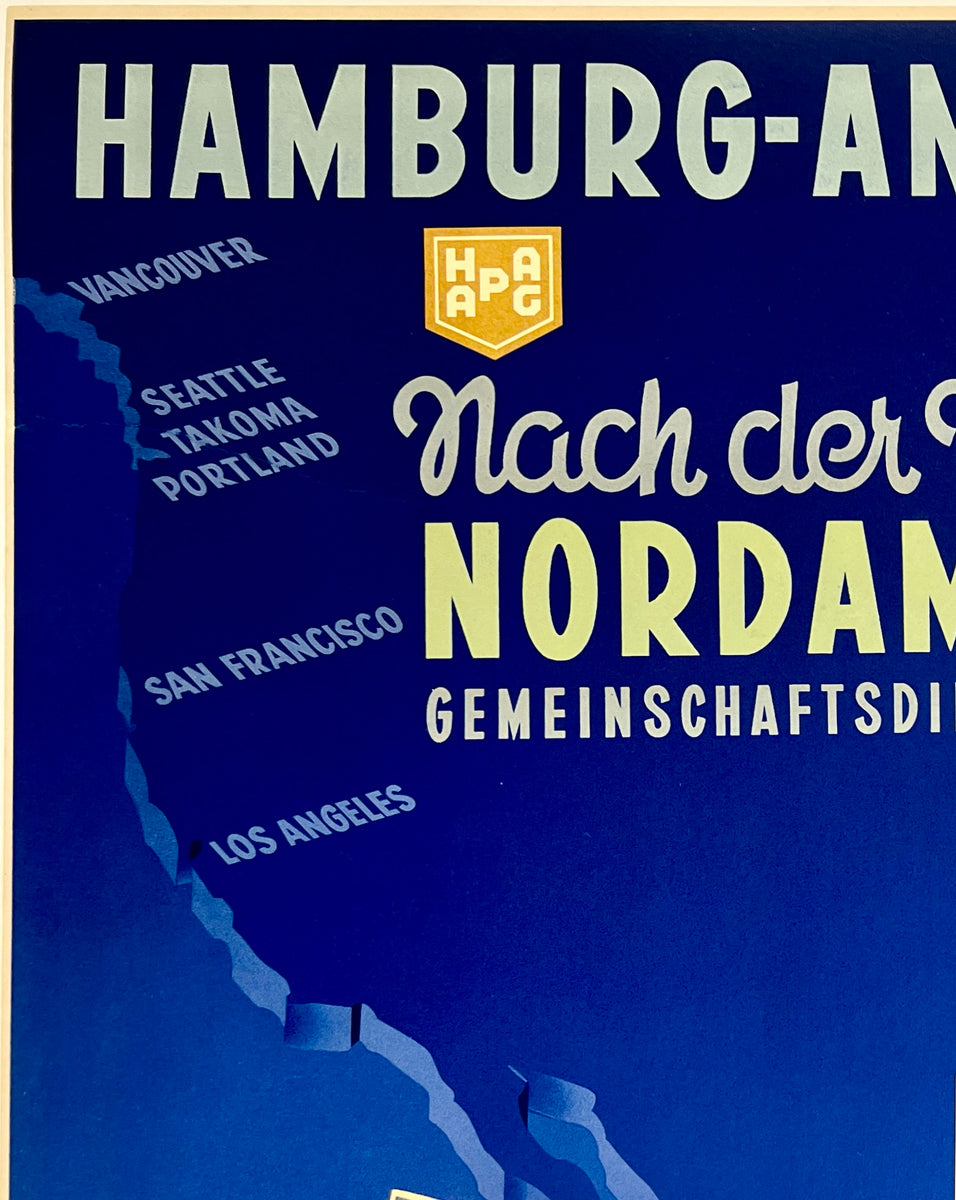 HAMBURG AMERIKA LINIE Rwpe-POSTER HQ 40x60cm d'une AFFICHE VINTAGE HAMBURG AMERIKA LINIE Rwpe-POSTER HQ 40x60cm d'une AFFICHE VINTAGE