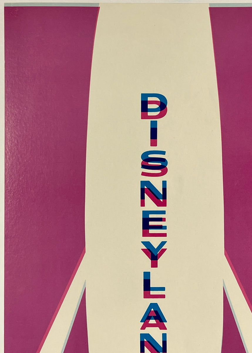 DISNEYLAND Poster TOMORROWLAND Very Rare with Double Printing