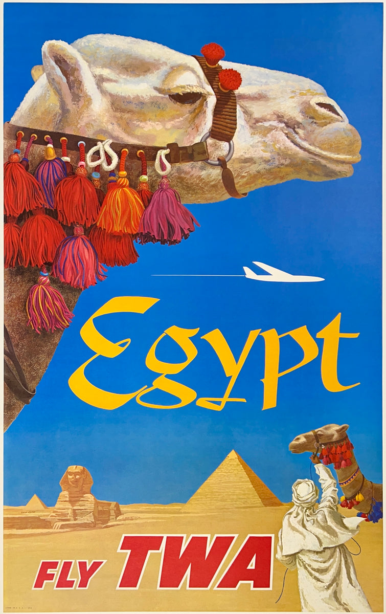 Original Vintage Poster EGYPT - FLY TWA – CHICAGO VINTAGE POSTERS