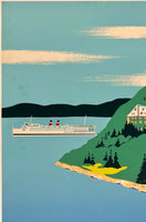 CANADA STEAMSHIP LINES - THE MANOIR RICHELIEU ON THE MAJESTIC ST. LAWRENCE - MURRAY BAY, QUEBEC