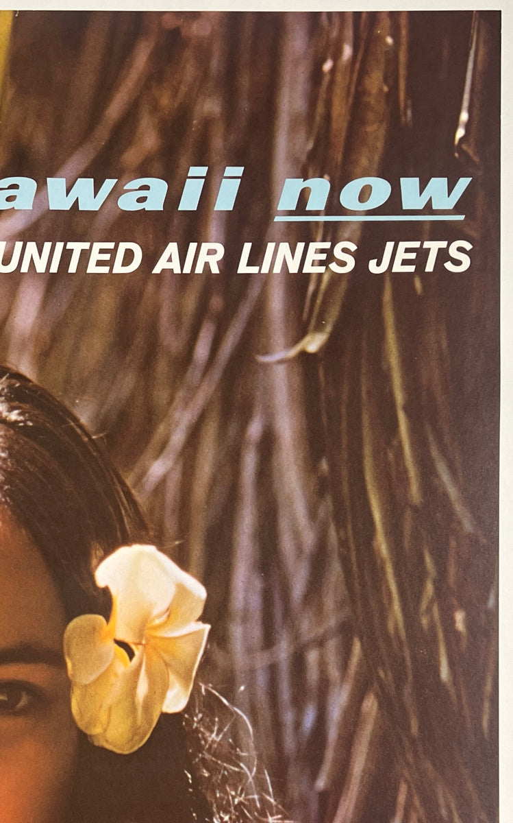 HAWAII Poster FLY UNITED AIR LINES JETS – CHICAGO VINTAGE POSTERS