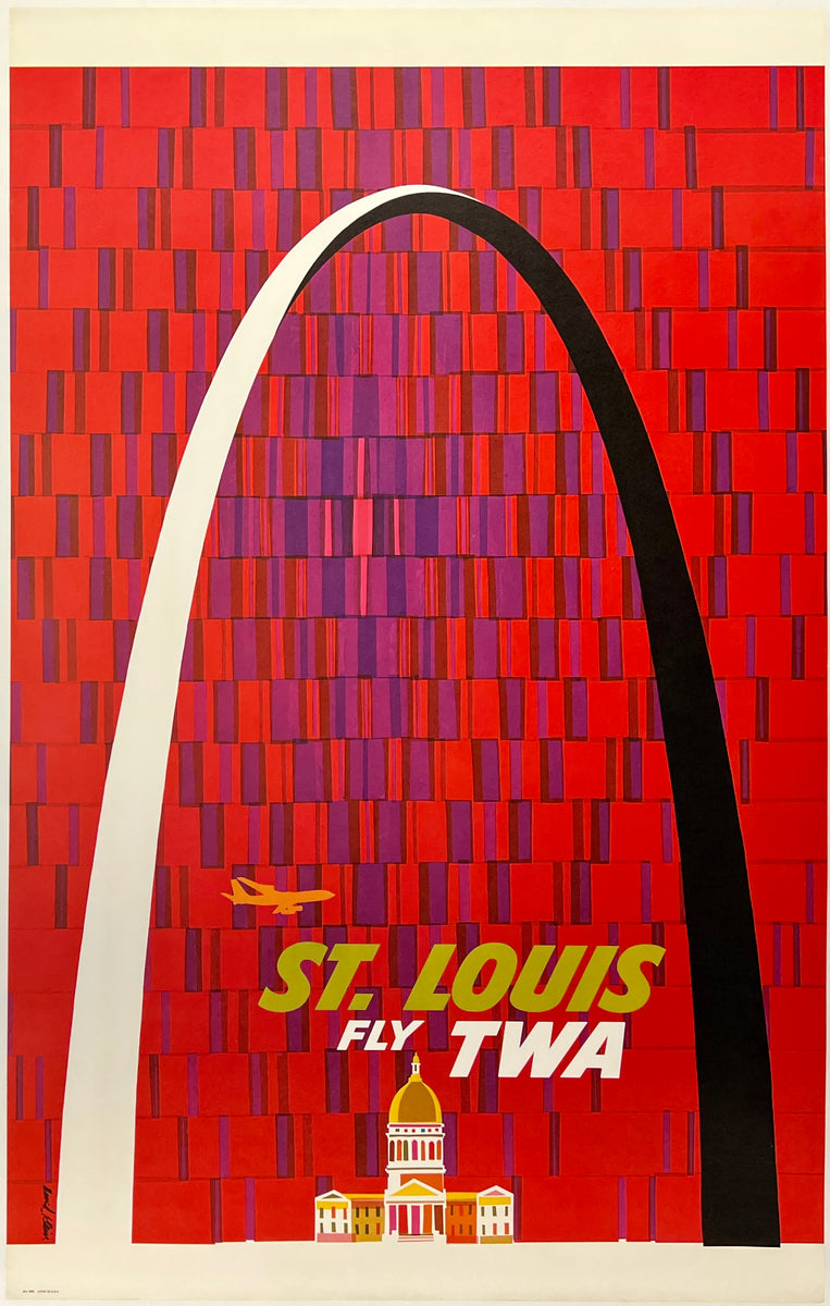 TWA ST. LOUIS Poster By David Klein – CHICAGO VINTAGE POSTERS