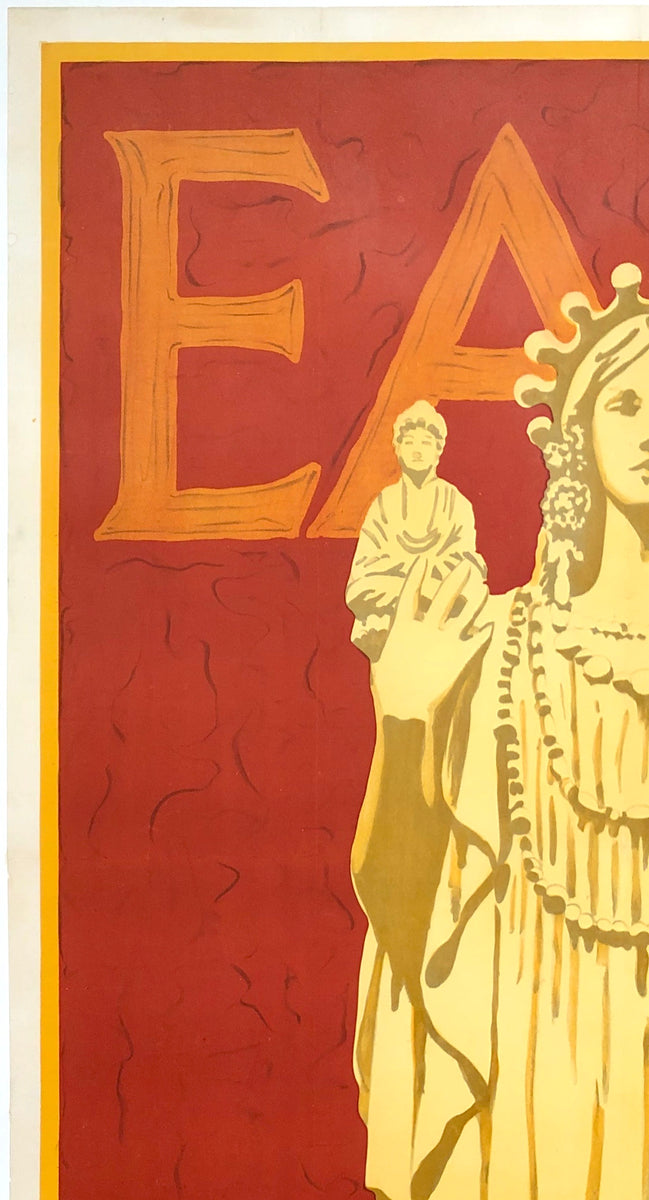 Original Vintage Poster EAST AND ITS MYSTERY - FIELD MUSEUM BY THE