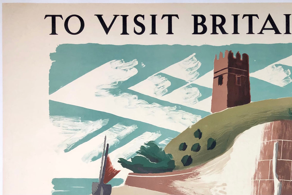 Original Vintage Poster TO VISIT BRITAIN'S LANDMARKS YOU CAN BE