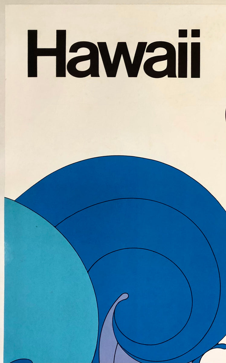 Original Vintage Poster HAWAII - CONTINENTAL AIRLINES