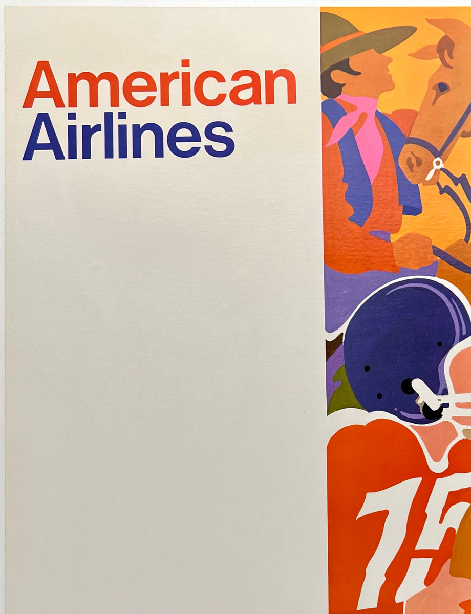 American Airlines Dallas deals Original Travel Poster