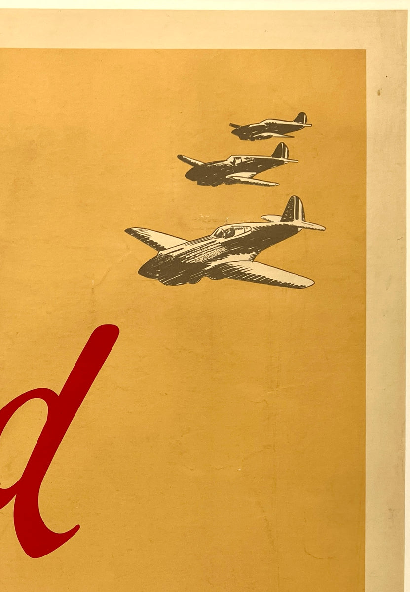 Original Vintage Poster LAND WITH THE U.S. MARINES – CHICAGO