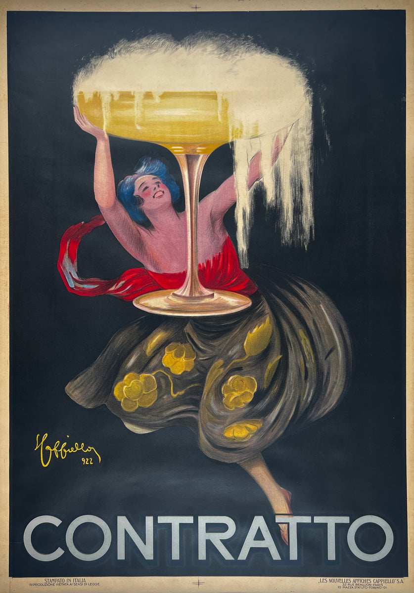 Original Vintage Poster CONTRATTO - Leonetto Cappiello – CHICAGO