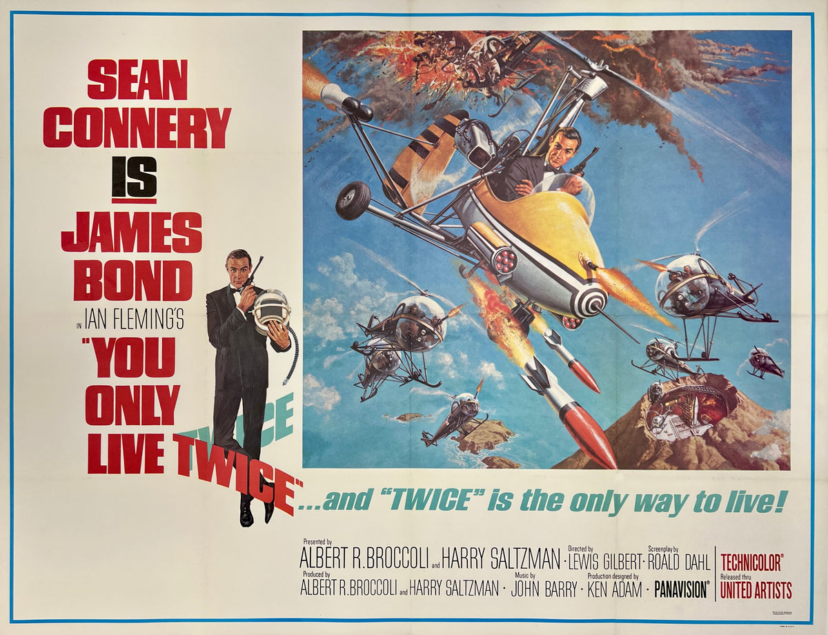 Original Vintage Movie Poster YOU ONLY LIVE TWICE - Sean Connery