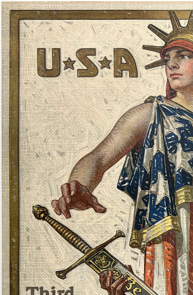 Original Vintage Poster USA BONDS - THIRD LIBERTY LOAN CAMPAIGN