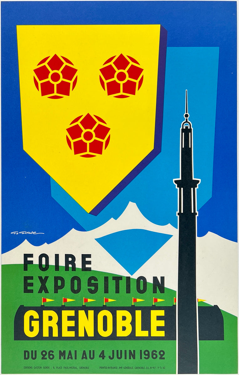 Original Vintage Poster FOIRE EXPOSITION - GRENOBLE 1962 – CHICAGO