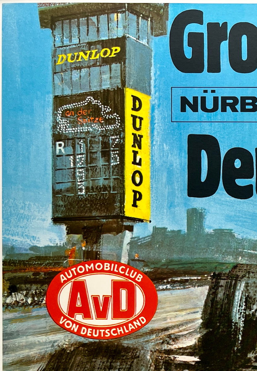 Original Vintage Poster GROSSER PREIS VON DEUTSCHLAND 1969