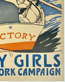 EVERY GIRL PULLING FOR VICTORY - VICTORY GIRLS - UNITED WAR WORK CAMPAIGN