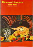 Original vintage Picasso Linocuts 1958-1963 poster plakat affiche with abstract design and orange border