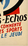 SPORTS-ECHOS Belgian Newspaper Poster