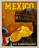 MEXICO - GO GREYHOUND - Mini Poster