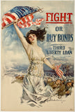 FIGHT OR BUY BONDS - THIRD LIBERTY LOAN - 20" x 30"