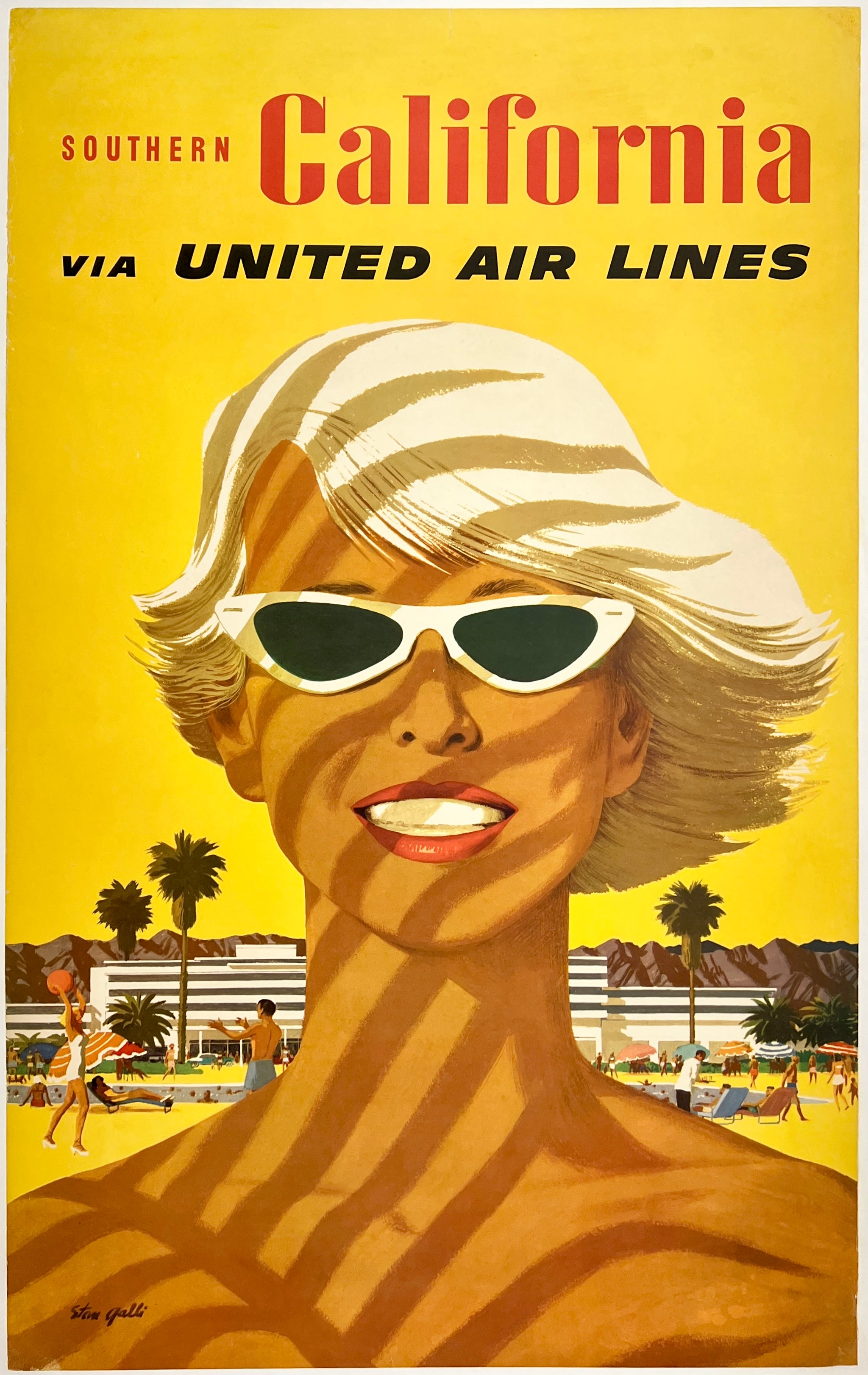 界的有名なポスター 超レア60年代 オリジナル ユナイテッド航空