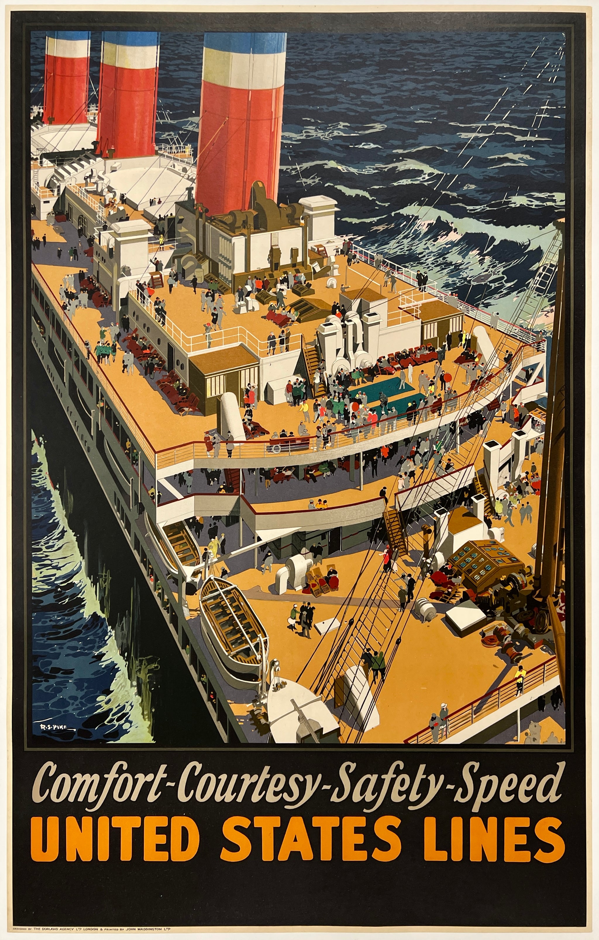 New Vintage Port sale Antonio Jamaica Tourist Board Travel Poster Rare Out of Print SHips Same DAY