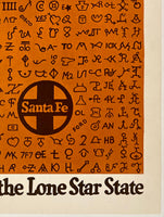 SANTA FE RAILROAD - TEXAS - FAMOUS BRANDS OF THE LONE STAR STATE