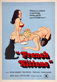 Original vintage FRENCH KITTENS - WHEN IT COMES TO PETTING, THESE GIRLS ARE PURRFECT! adults only erotic X-rated erotica linen backed one sheet movie poster circa 1975.