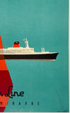 SS FRANCE - FRENCH LINE - CIE. GLE. TRANSATLANTIQUE - NEW YORK / HAVRE