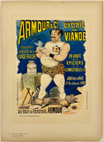 Original vintage ARMOUR & CO. EXTRAIT DE VIANDE - CHICAGOFrench art nouveau poster from the Maitres de L'Affiche book circa 1899. This poster is plate number 163.