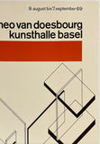 THEO VAN DOESBOURG KUNSTHALLE BASEL 1969 - Swiss Exhibition Poster