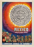 Original vintage Mexico linen backed Mexican travel and Juarez tourism mini poster plakat affiche circa 1950.