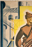 КРАСНАЯ АРМИЯ ВЕРНЫЙ СТРАЖ СОЦИАПСТИЦЕСКОЙ СТРОЙКИ - THE RED ARMY: THE FAITHFUL GUARDIAN OF THE SOCIALIST CONSTRUCTION - Soviet Russian Propaganda Poster