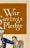 YOUR WAR SAVINGS PLEDGE - WAR SAVINGS STAMPS - WWI
