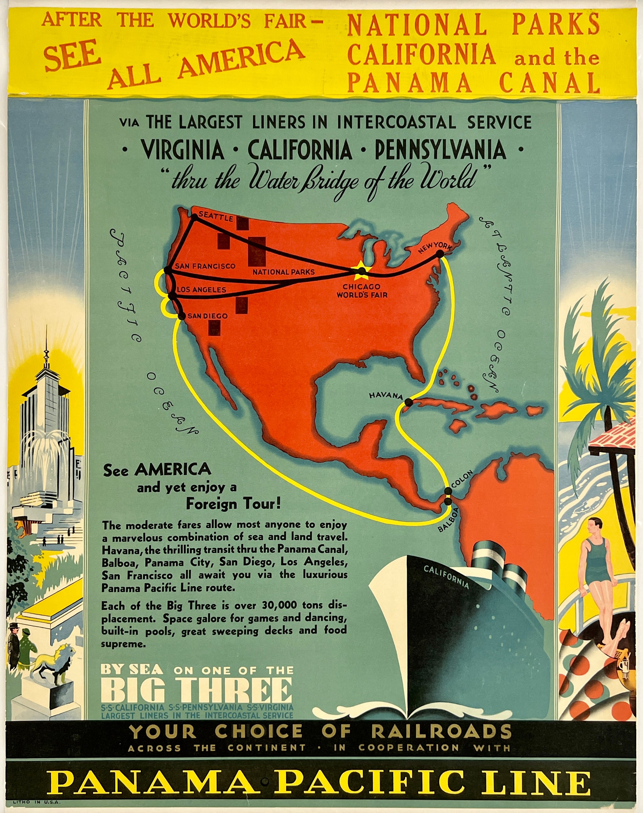 Ship & Bus Travel – CHICAGO VINTAGE POSTERS