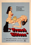 Original vintage FRENCH KITTENS - WHEN IT COMES TO PETTING, THESE GIRLS ARE PURRFECT! adults only erotic X-rated erotica linen backed one sheet movie poster circa 1975.