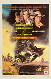 Original vintage Once Upon A Time In The West one sheet linen backed Western movie poster featuring Henry Fonda and Charles Bronson circa 1969.