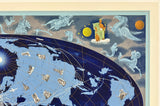 AIR FRANCE Planisphere 1962