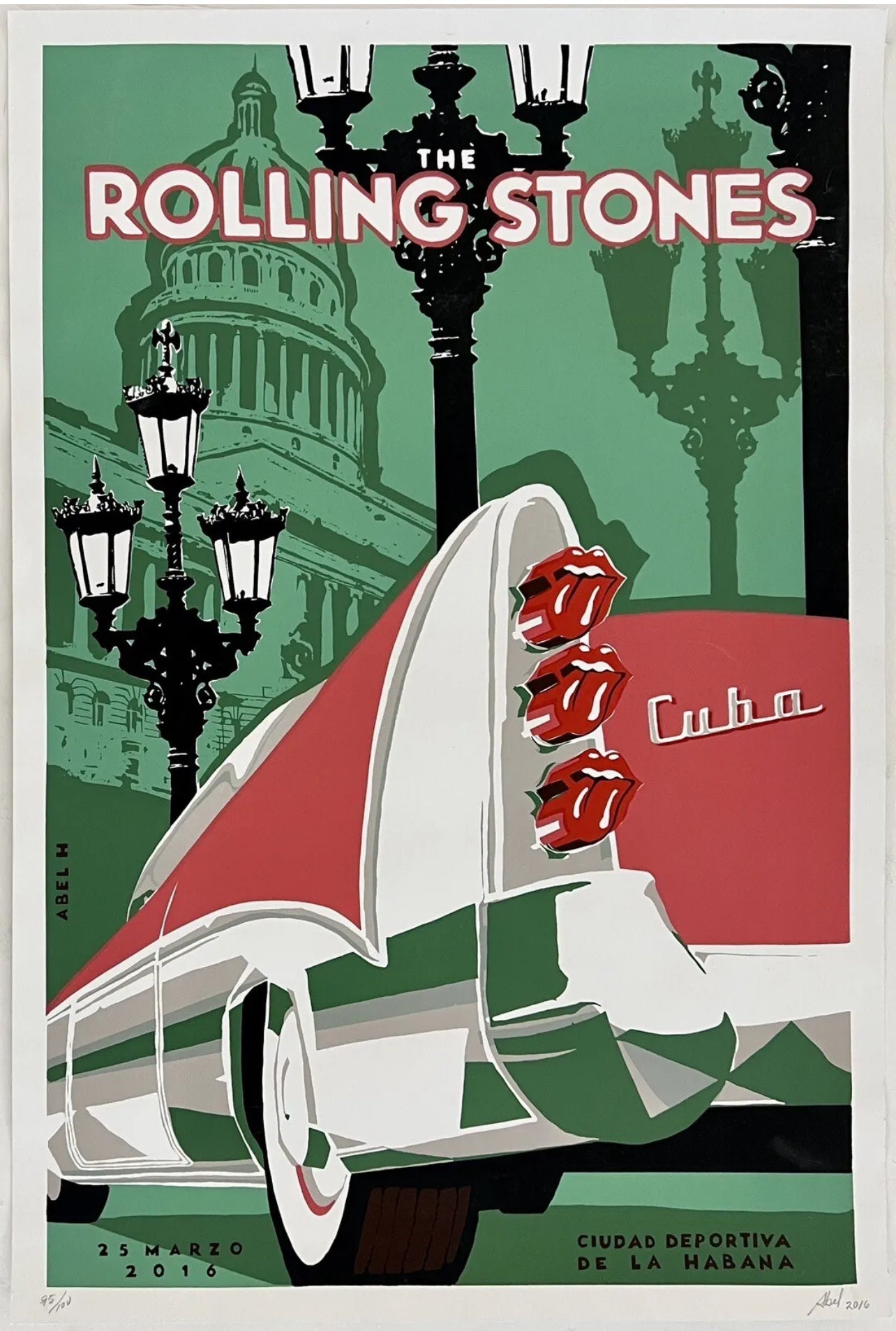 Original Vintage Poster ROLLING STONES - CUBA – CHICAGO VINTAGE