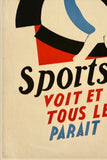 SPORTS-ECHOS Belgian Newspaper Poster