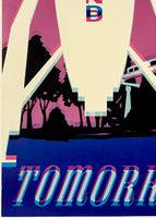 DISNEYLAND - TOMORROWLAND - Very Rare Poster with Double Printing Error