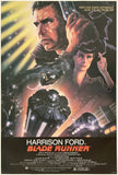 Original vintage Blade Runner linen backed NSS style one sheet sci-fi movie poster featuring Harrison Ford in a film by Ridley Scott, circa 1982.