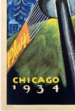 CHICAGO WORLD'S FAIR - SEE, HEAR, PLAY - A CENTURY OF PROGRESS 1934 (Small Format 13.2" x 19.7")