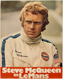 Original vintage Steve McQueen In Le Mans linen backed German A1 teaser car racing movie poster plakat affiche, circa 1971.