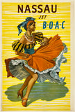 Vintage advertising poster for Nassau Jet B.O.