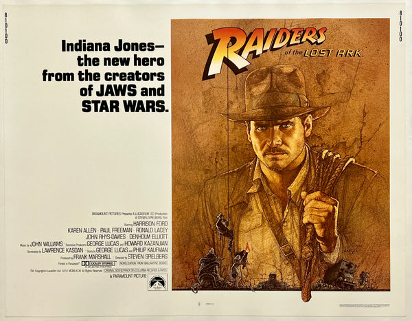 RAIDERS OF THE LOST ARK - 1/2 Sheet Movie Poster