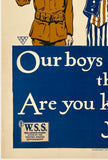 YOUR WAR SAVINGS PLEDGE - WAR SAVINGS STAMPS - WWI