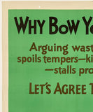 WHY BOW YOUR BACK? LET'S AGREE TO AGREE Mather Motivational Poster