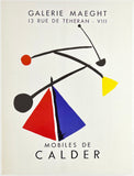 Original vintage Galerie Maeght Mobiles De Calder linen backed French exhibition travel affiche poster plakat circa 1954.