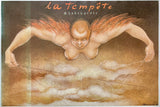 Original vintage LA TEMPETE - SHAKESPEARE - THE TEMPEST linen backed Polish theater poster plakat affiche circa 1988.