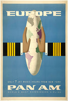 EUROPE - PAN AM - ONLY 7 JET MAGIC HOURS FROM NEW YORK